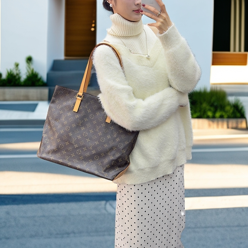 95新 LV K273老花公文手提时尚休闲女士经典印花单肩