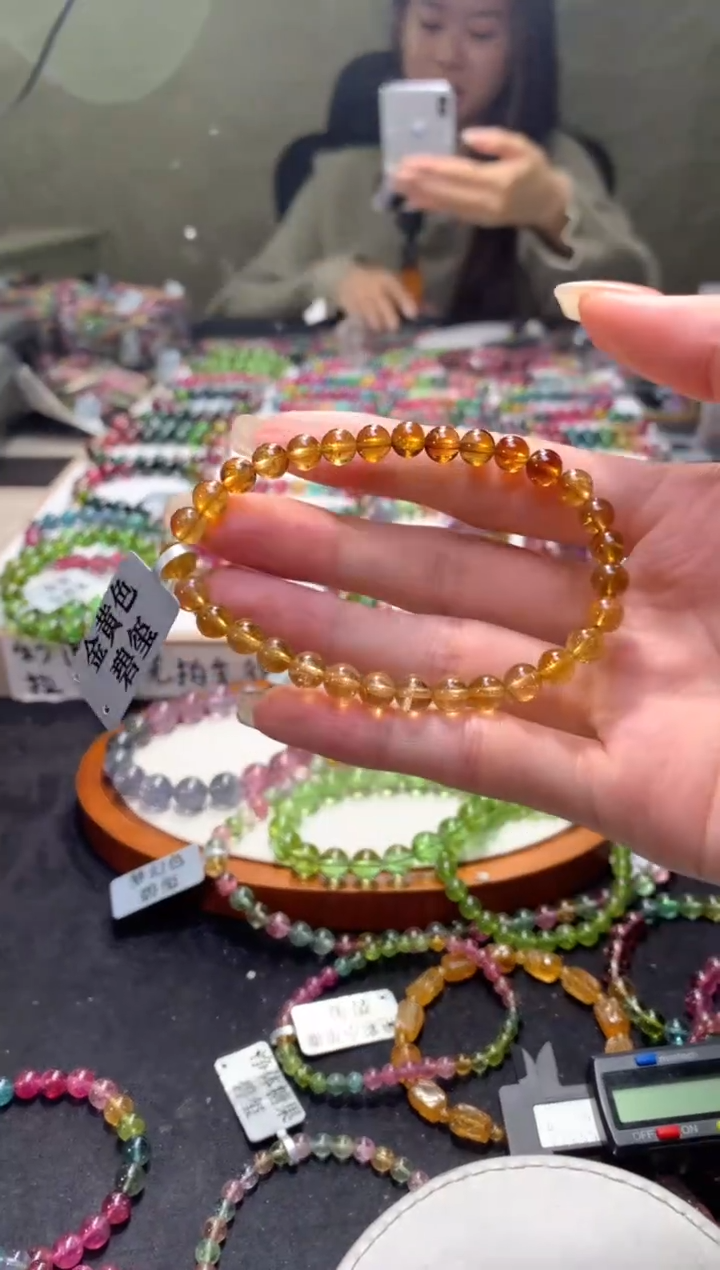 未镶嵌手串碧玺A69【天然碧玺】