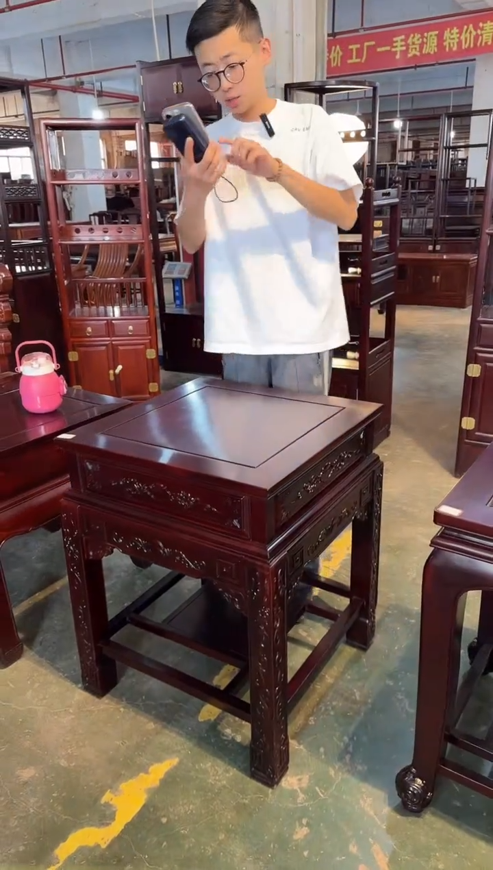 黑酸枝木类成套家具黑酸枝 角几J03