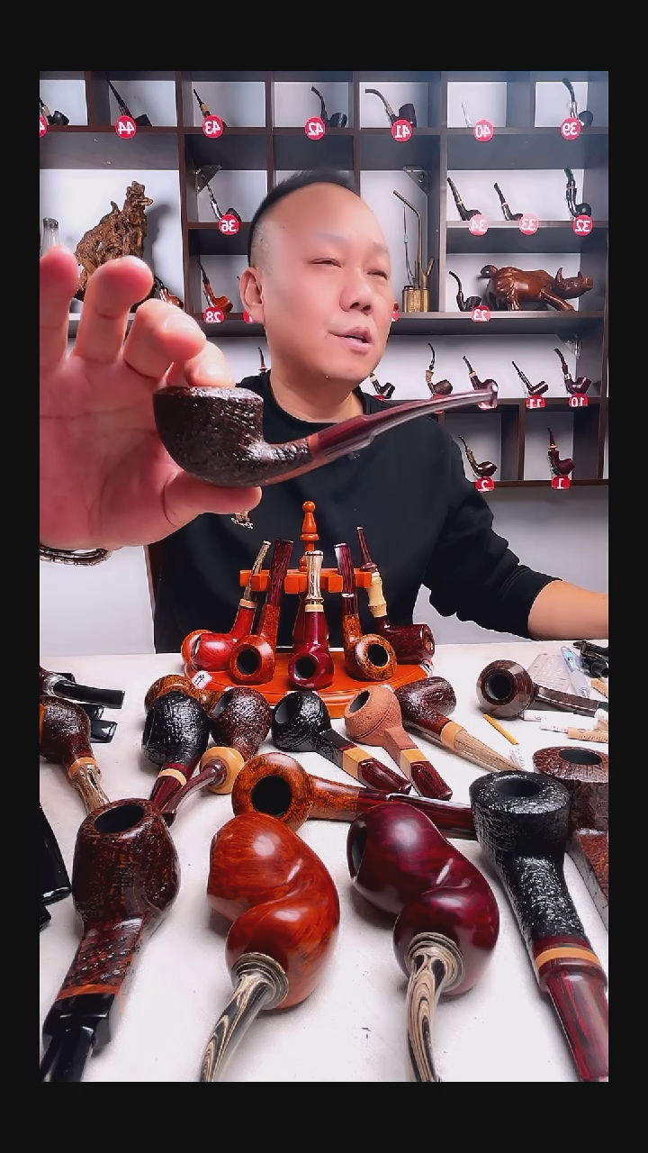 意大利石楠木手工打磨烟斗