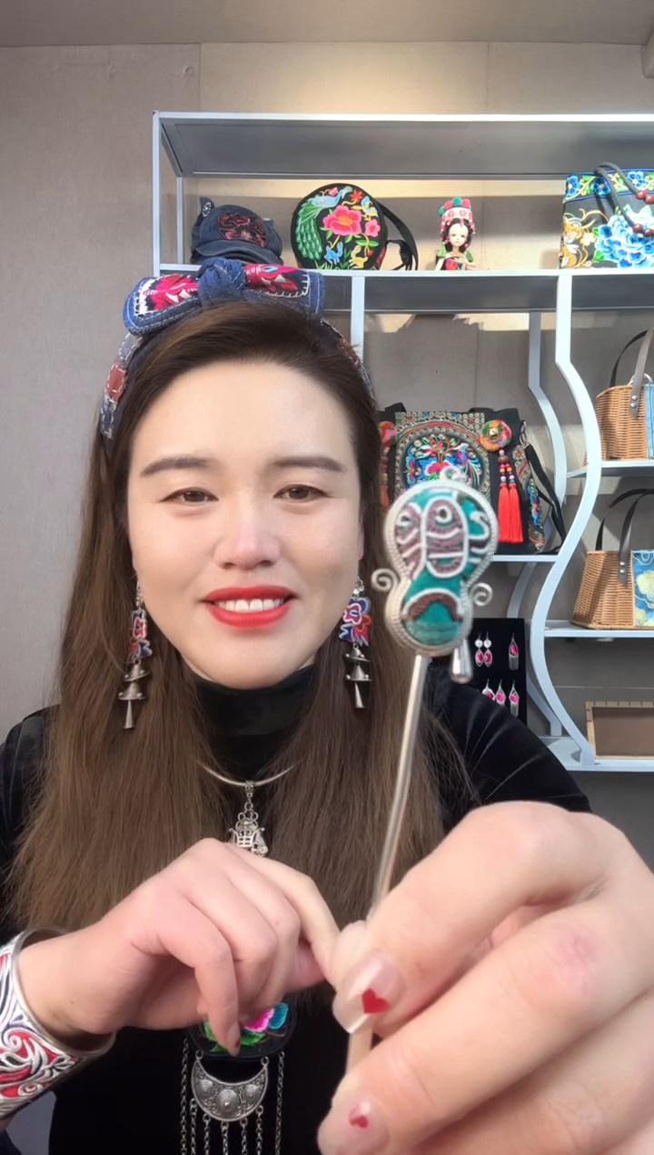 【闪购商品】织绣非遗手工刺绣发簪