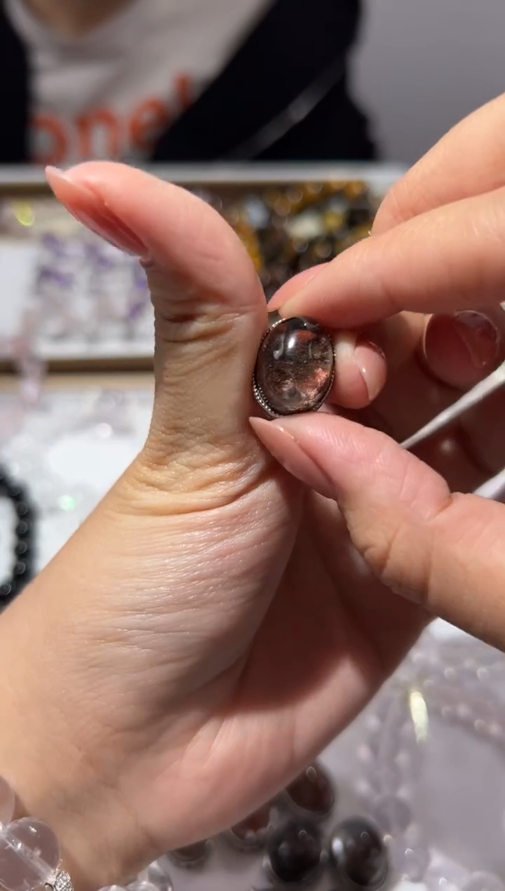 【闪购商品】水晶颈饰银S925镶嵌4号幽灵蛋面