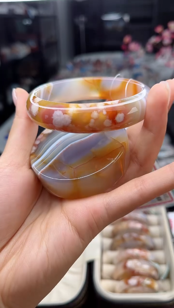 石英质玉手镯未镶嵌63圈口（赠送镯心）6572542