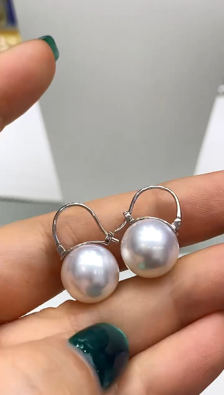 【闪购商品】海水珍珠耳饰18K金镶嵌170 12-13mm