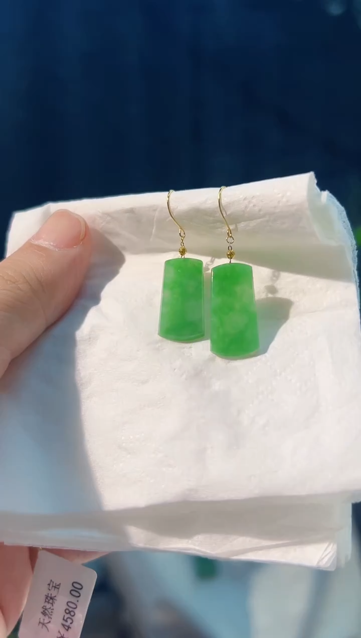 颈饰18K金镶嵌翡翠 缅料A货/支持复检/一件