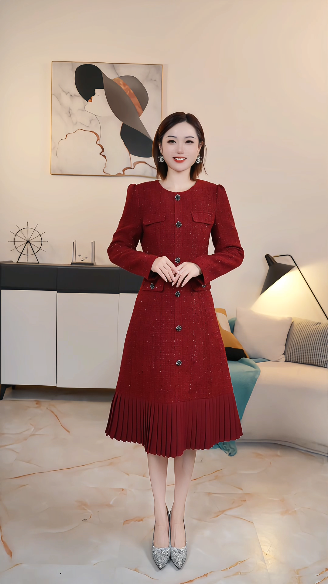 【撤柜清仓】A气质高端大码显瘦连衣裙 A88