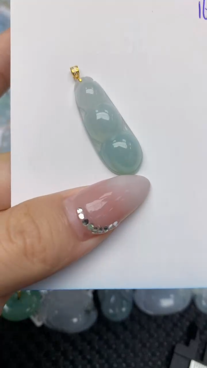 【闪购商品】翡翠颈饰18K金镶嵌 天然翡翠A货，