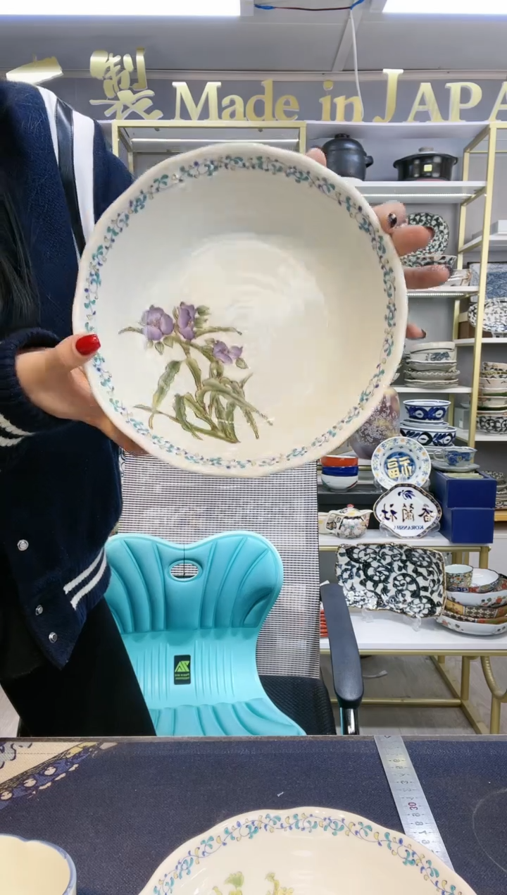 【闪购商品】碗九谷烧21.5厘米汤钵一只23