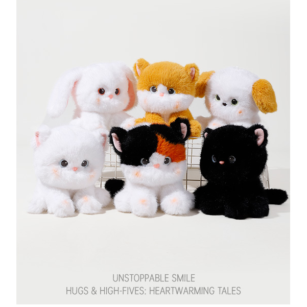 可爱萌宠系列猫咪玩偶兔子公仔毛绒玩具儿童哄睡送女生生日礼物