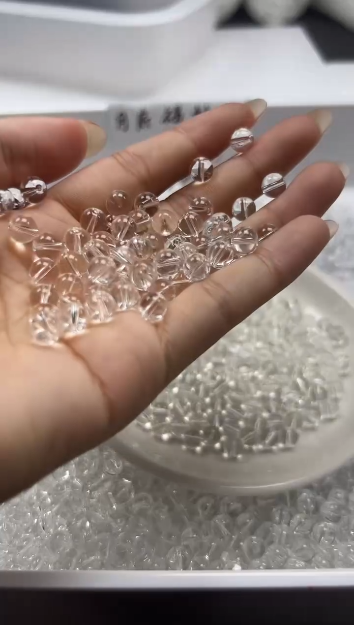 颈饰未镶嵌水晶w928白水晶6mm*50颗