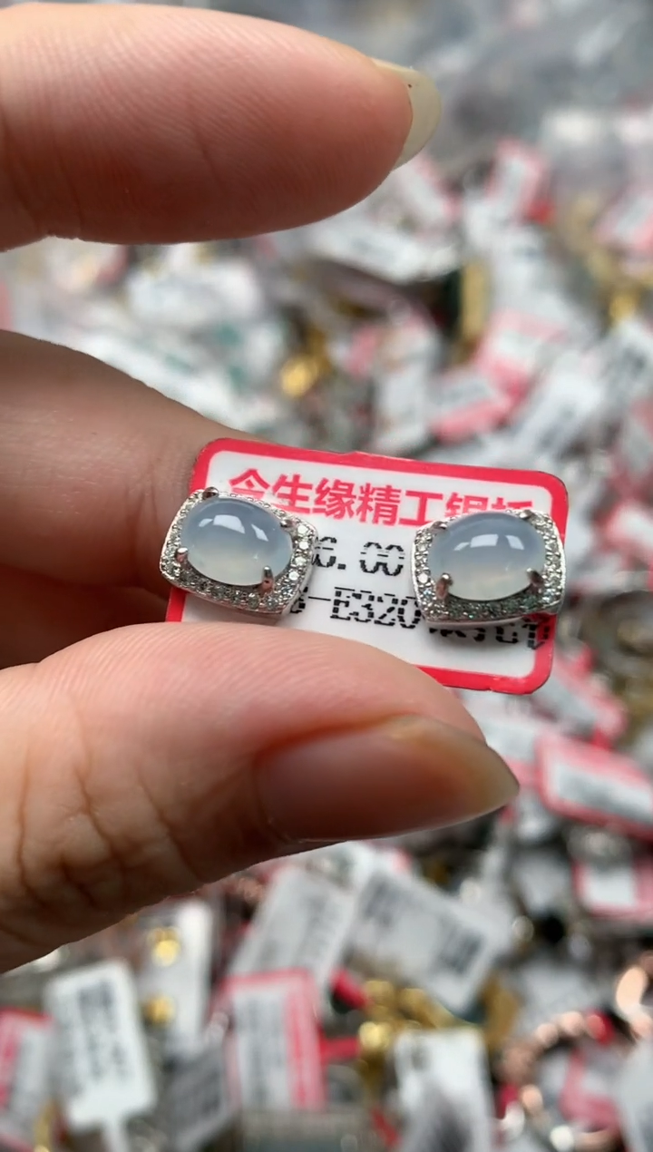 翡翠戒指银S925镶嵌天然A货缅甸翡翠