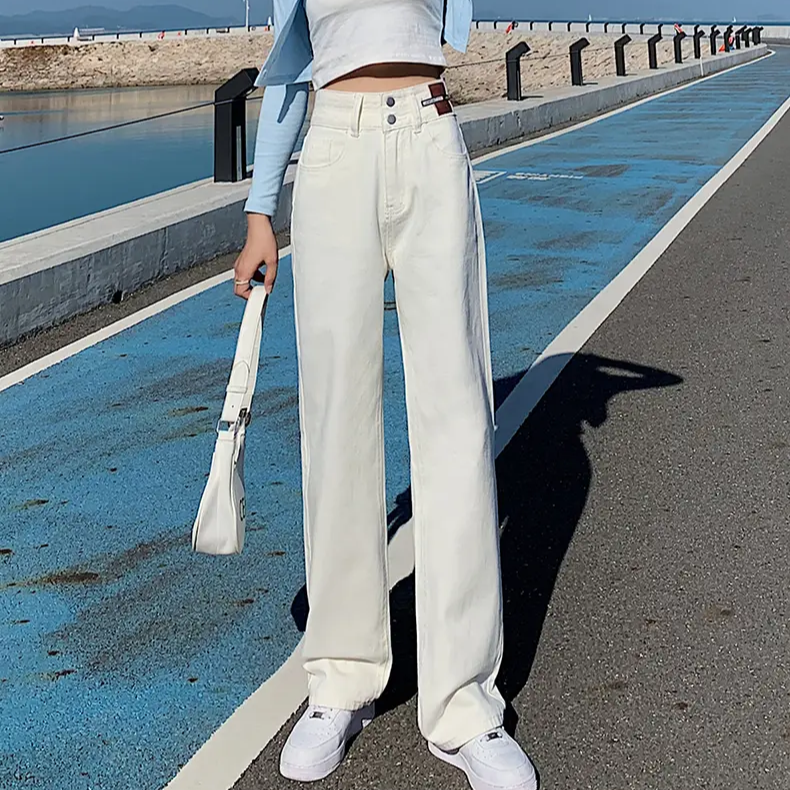 【老板娘专属S】846 早春小众设计感百搭美式小众宽松阔腿牛仔裤女