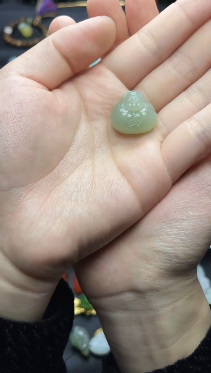 颈饰未镶嵌和田玉佛公06