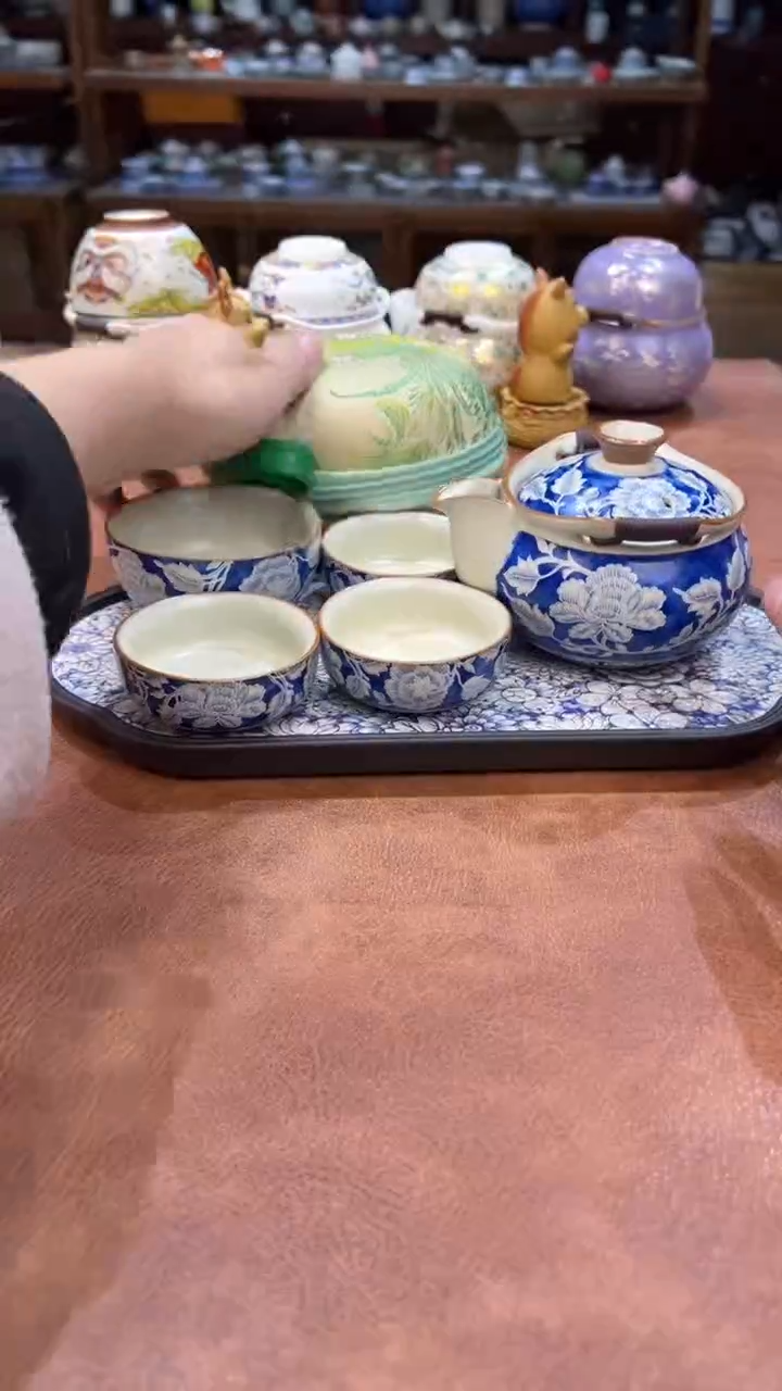 真的很便宜会开片的旅行茶具