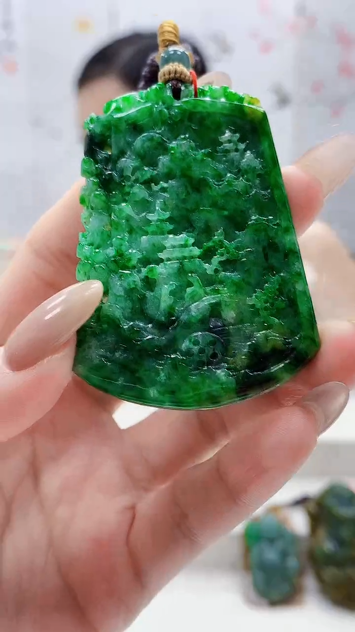 未镶嵌定制翡翠4852lr-毛货挂件67