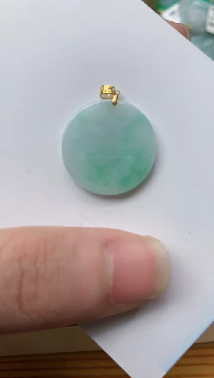 【闪购商品】翡翠颈饰18K金镶嵌4............