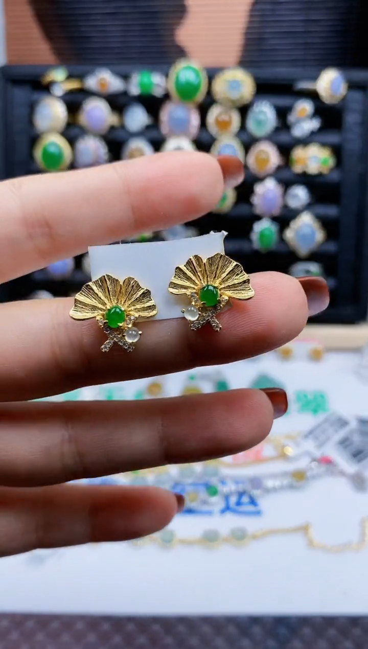 银S925镶嵌戒指翡翠87