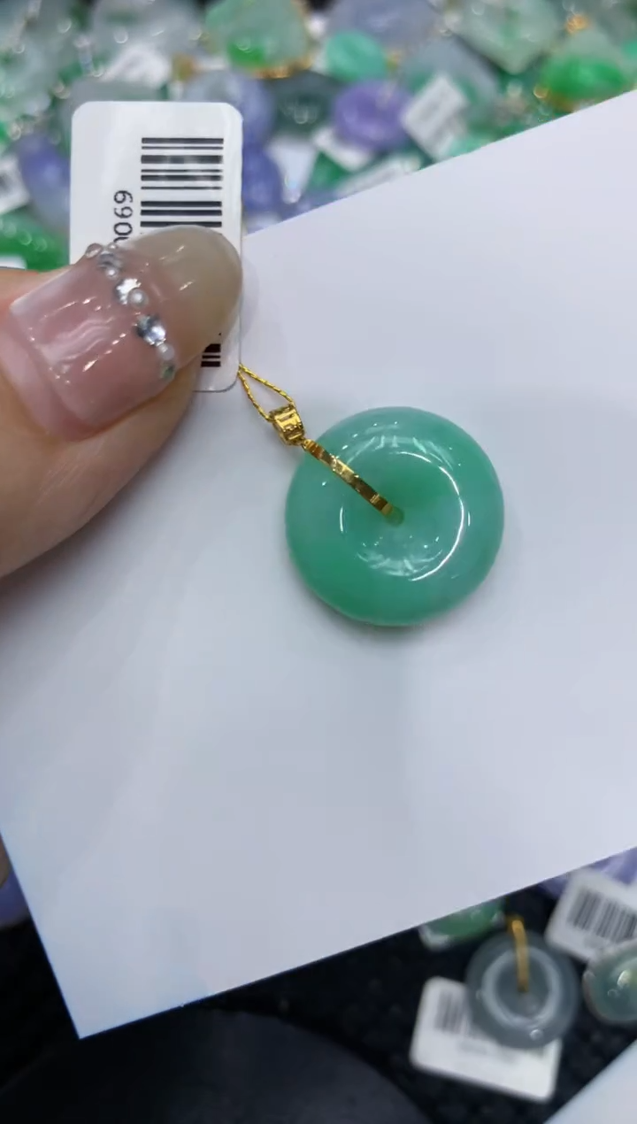 【闪购商品】翡翠颈饰18K金镶嵌222222222