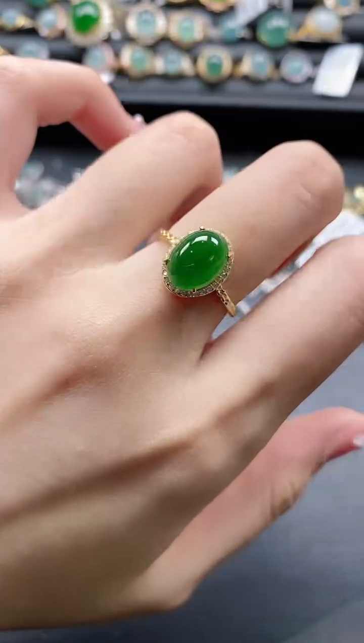 【闪购商品】翡翠戒指银S925镶嵌1111