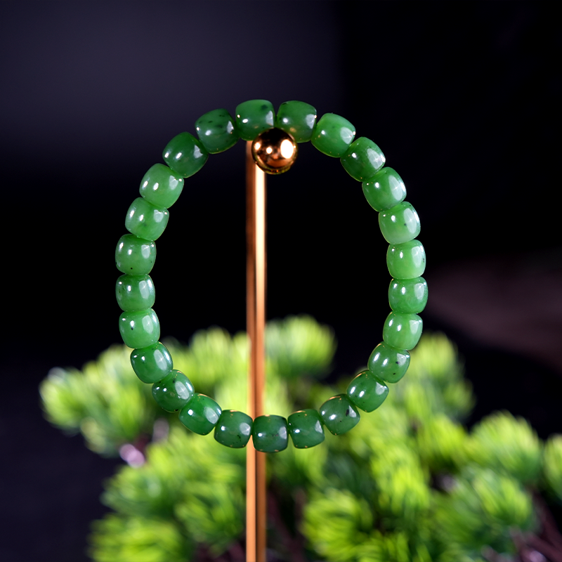 lot2 碧玉精工手串/ZW51222-172282 保利山东