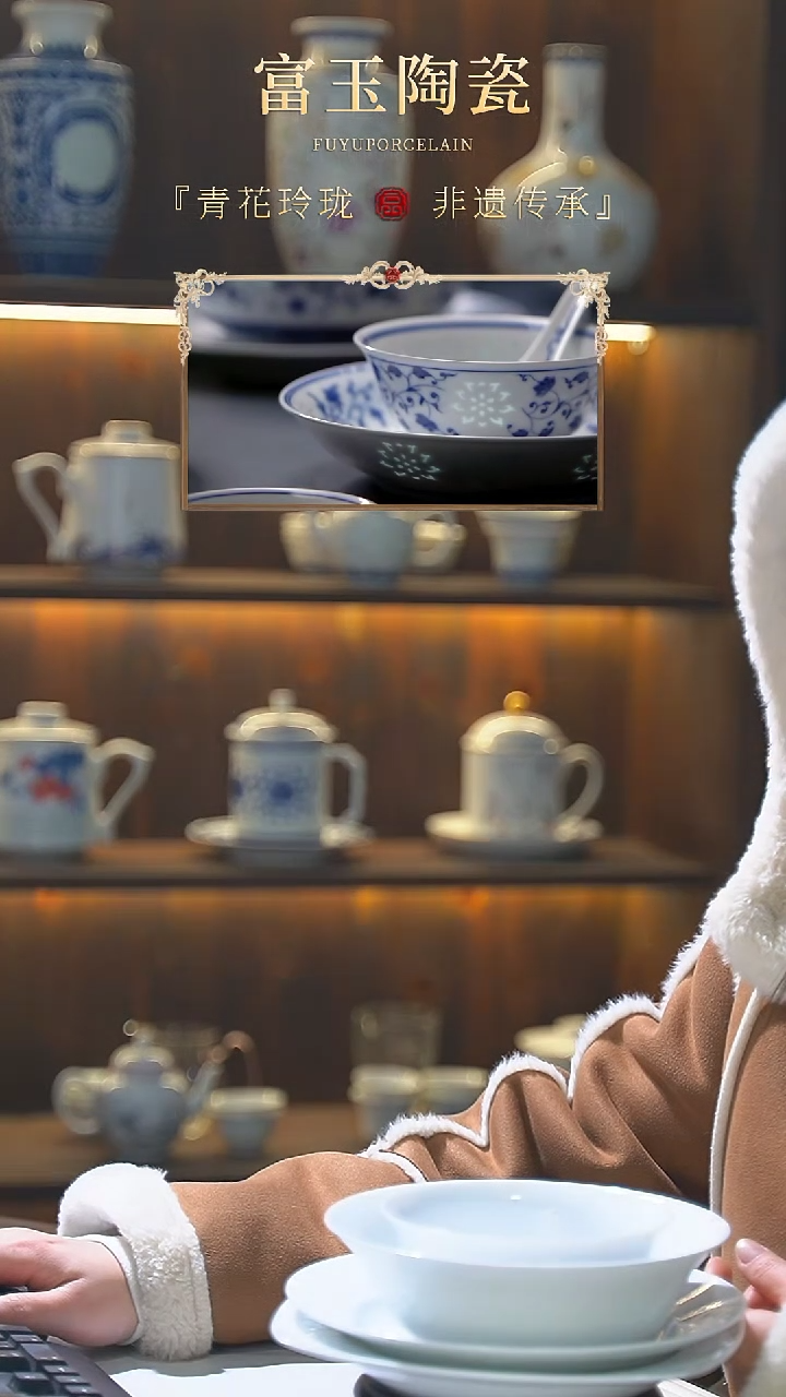 【闪购商品】白瓷玉牡丹16头餐具礼盒装