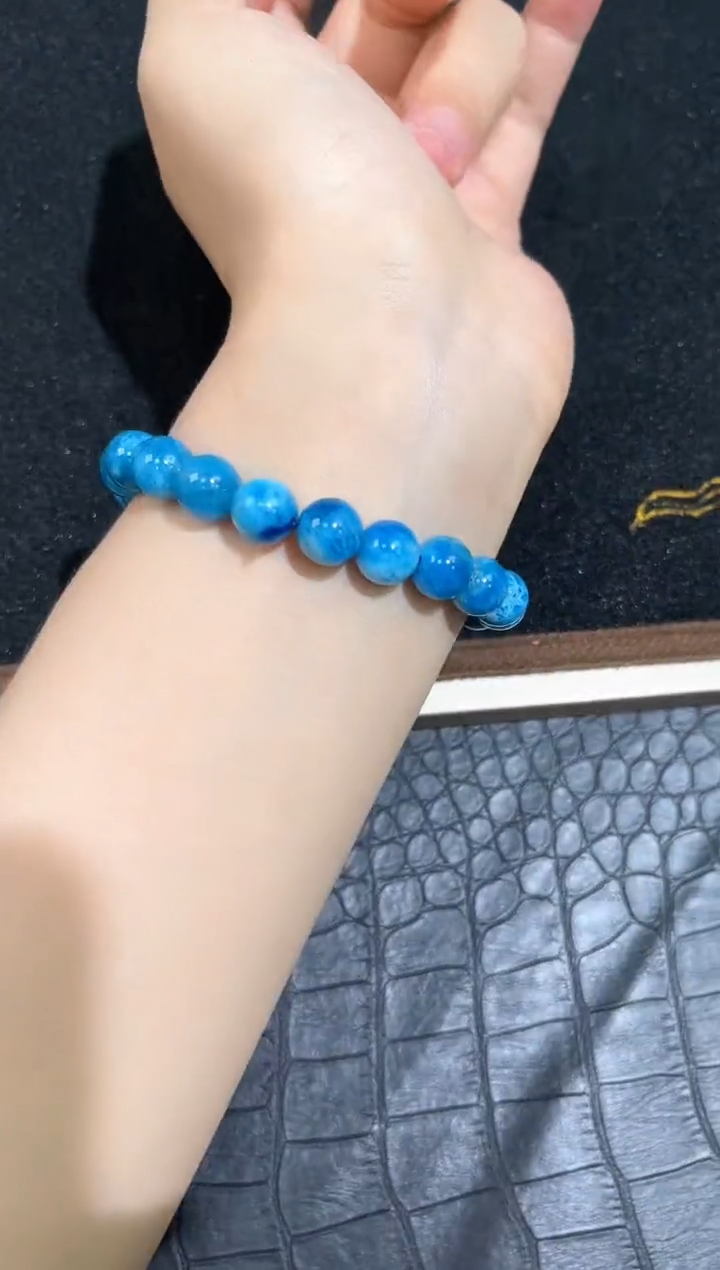 未镶嵌手链水晶5号蓝锂辉石单圈9+mm