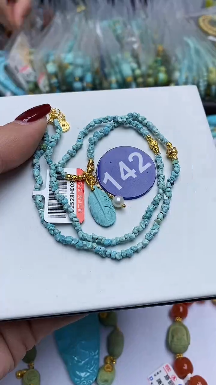 【闪购商品】绿松石项链银S925镶嵌142