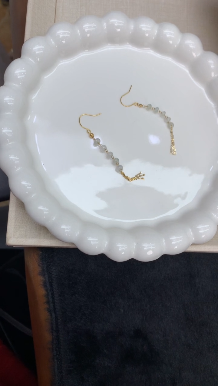 【闪购商品】翡翠耳饰18K金镶嵌耳钩