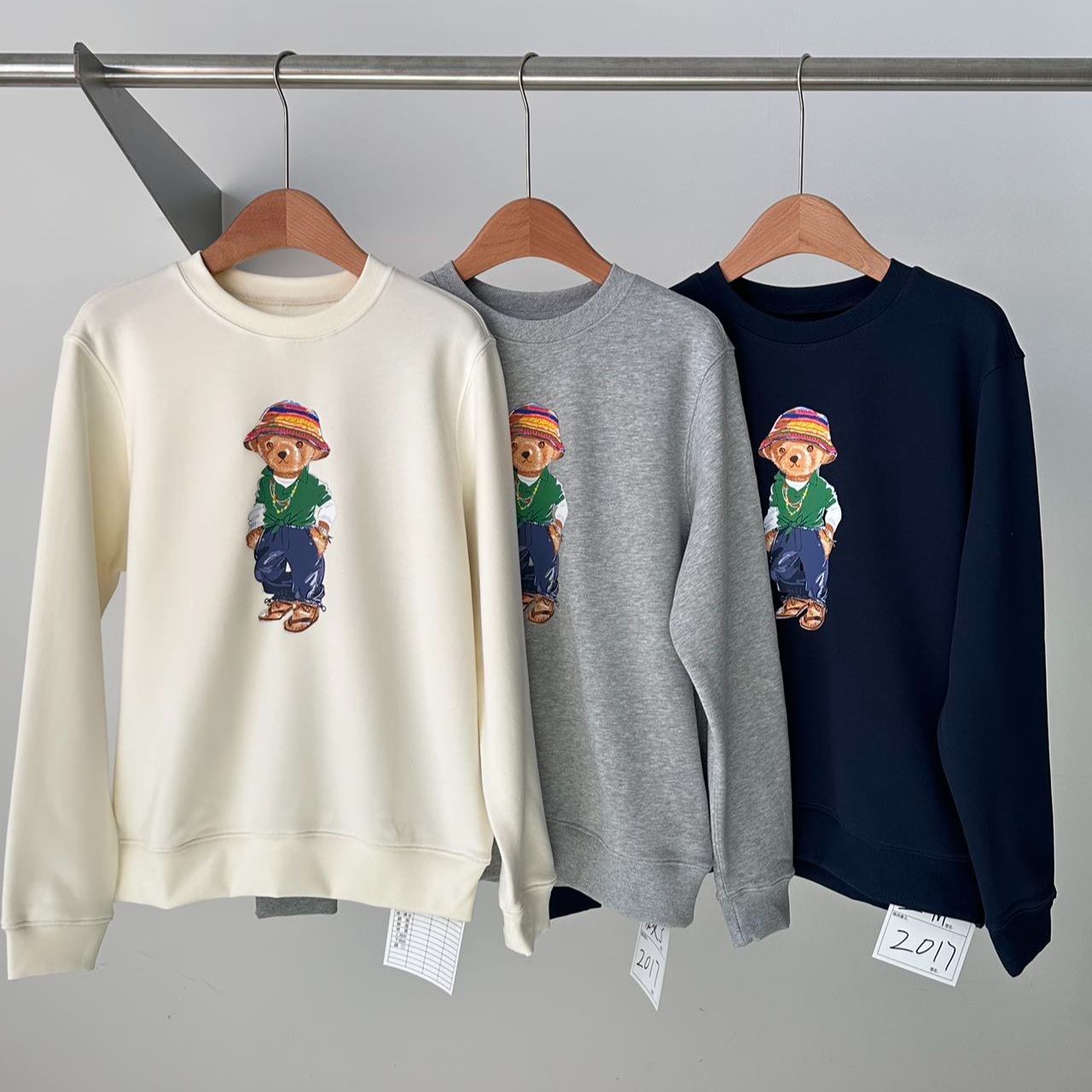 RL经典美式小熊卫衣