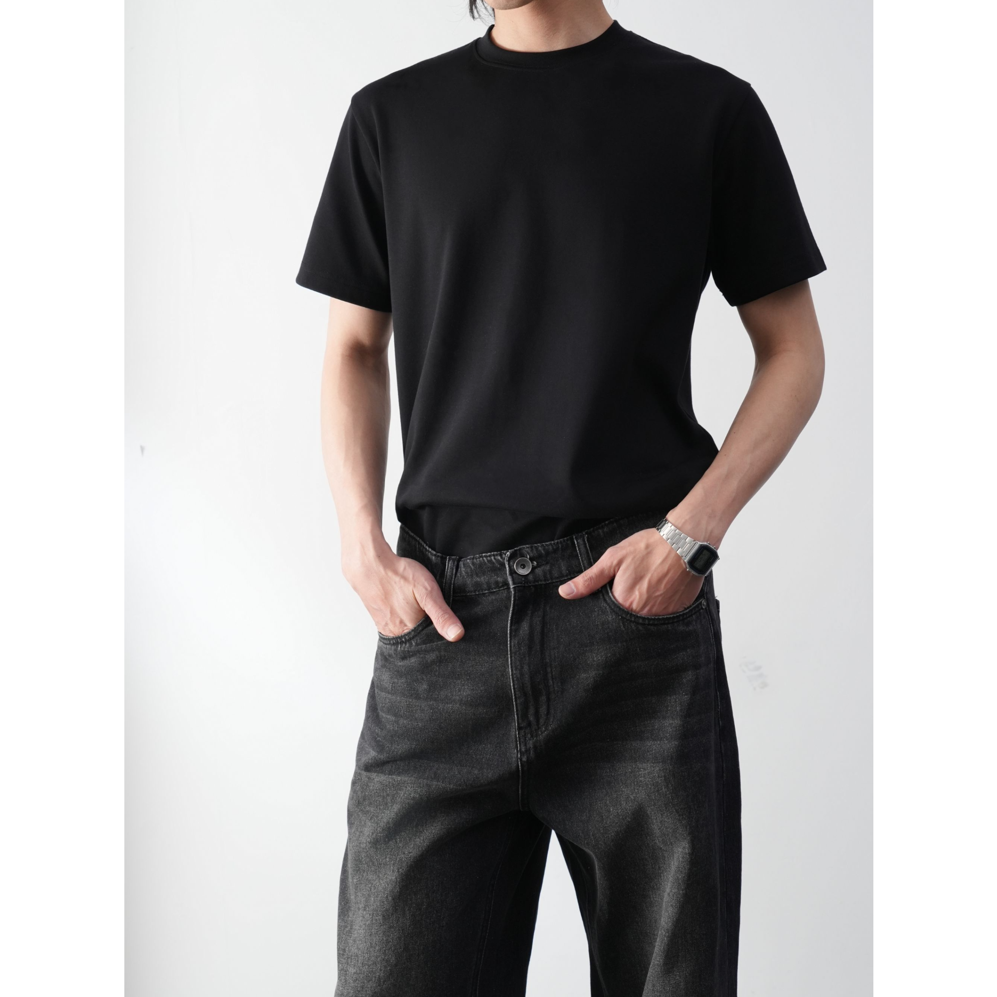 AIXKOM｜2025春夏新款轻柔透气柔滑亲肤铜氨丝短袖T恤