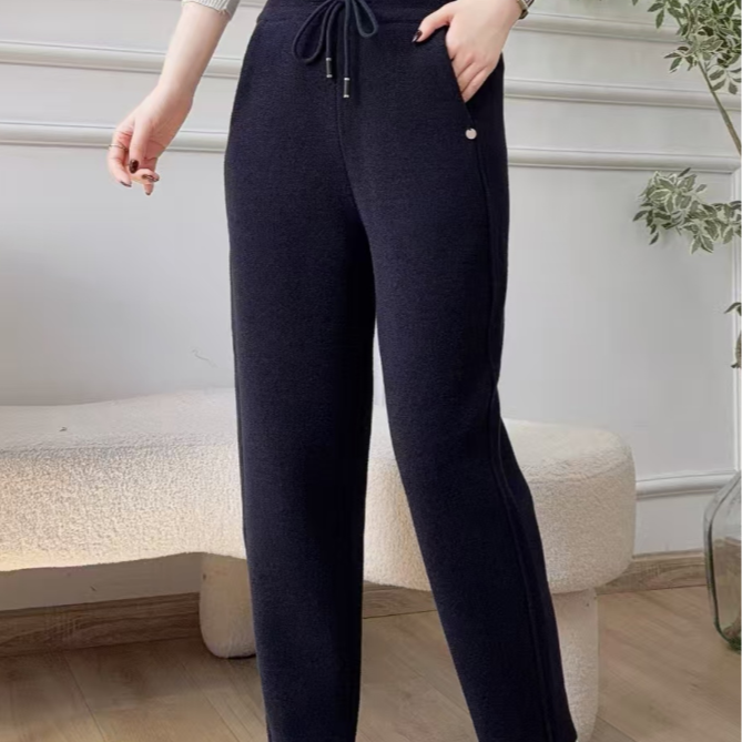 芹 新中式 风  7806   羊绒新款女神裤