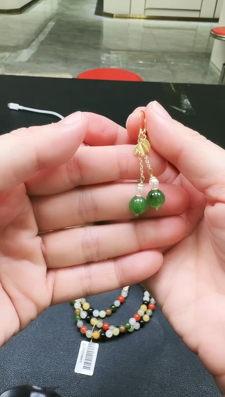 颈饰未镶嵌和田玉【瑞睿珠宝】和田玉耳勾