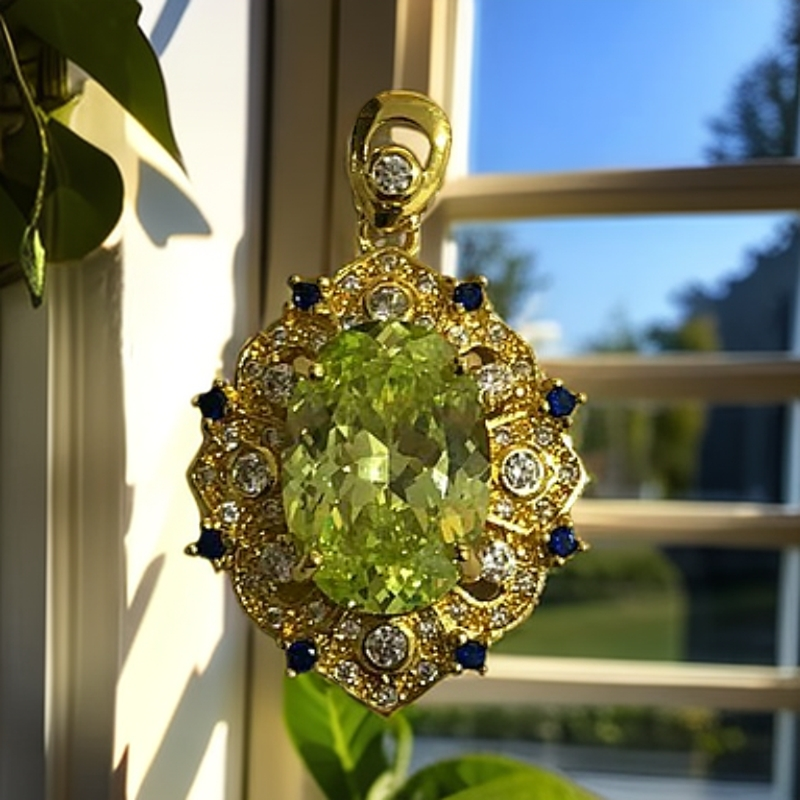 臻选吊坠 经典百搭设计绿色吊坠D1