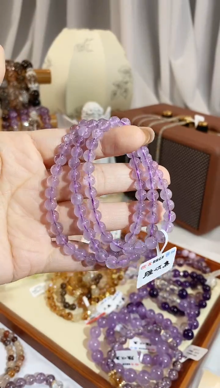 水晶手链未镶嵌G3697颜色微差