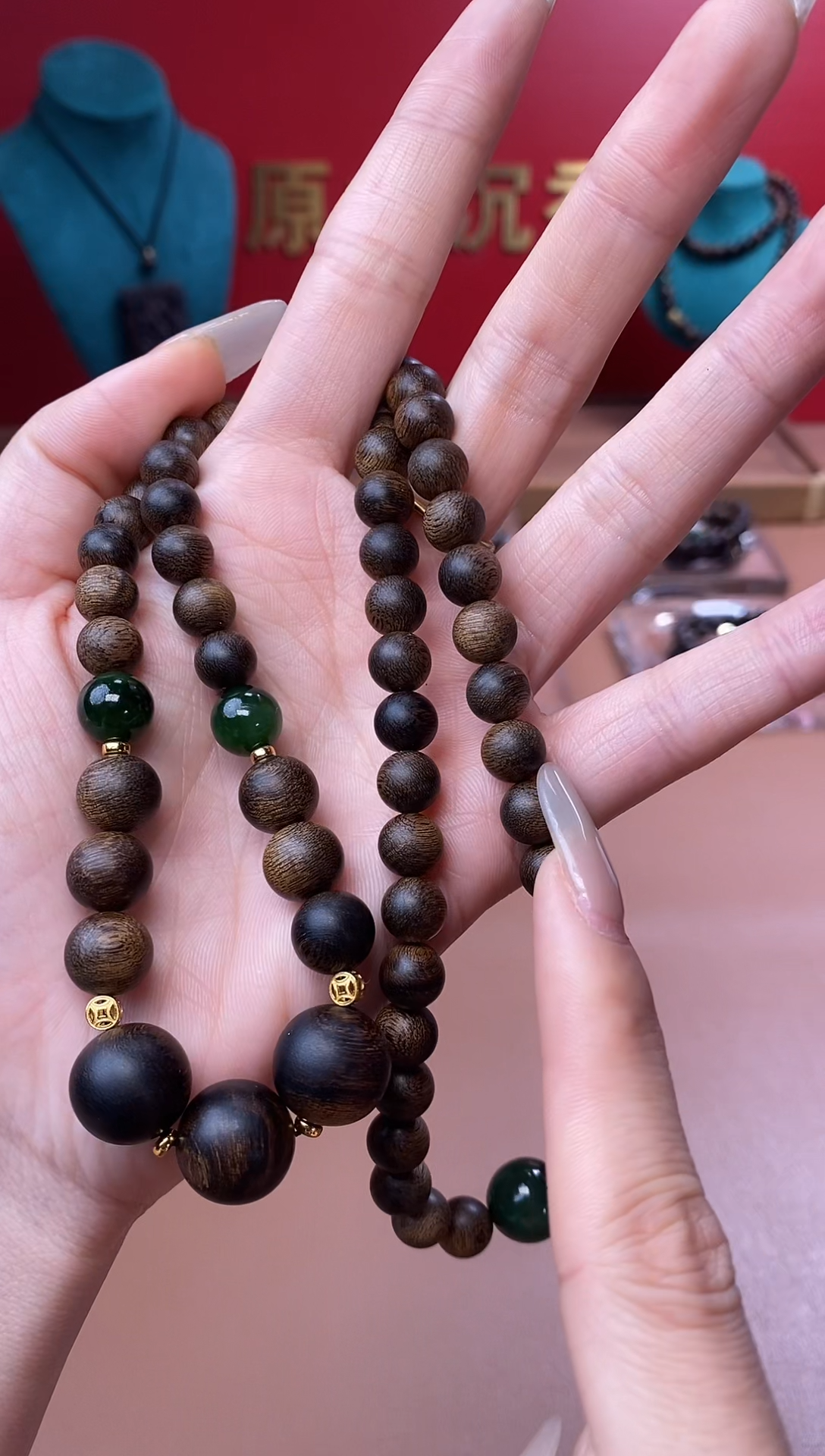 【闪购商品】沉香手串Y沉水芽庄黄棋楠瘤疤+芽庄白棋楠设计