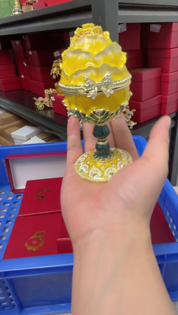 【闪购商品】瓷片 年货节福福价格高质珐琅彩合金摆件首饰盒