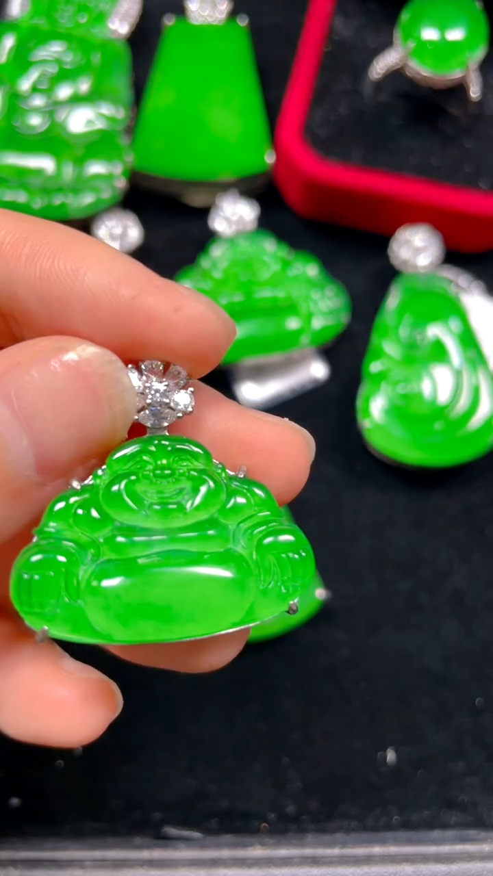 【闪购商品】翡翠吊坠(不含链)银S925镶嵌吊坠