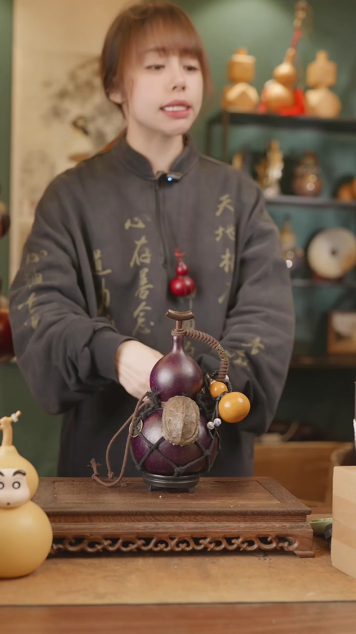 【闪购商品】302号精品天然大漆工艺防渗内胆酒葫芦~