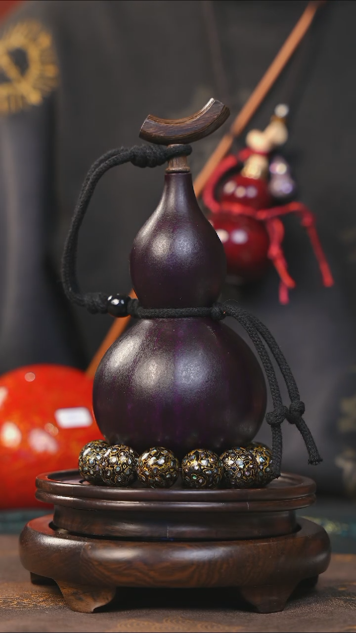 【闪购商品】YW104大漆酒葫芦不包手串及旋转底座