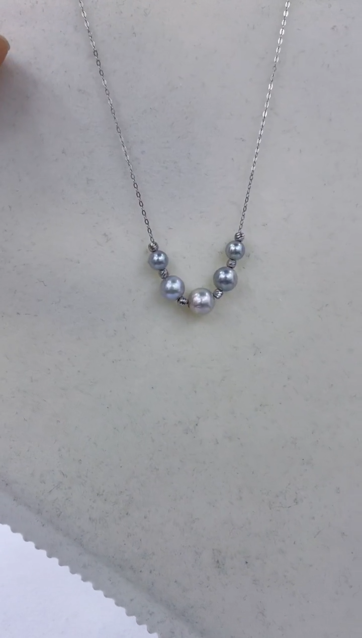 颈饰银S925镶嵌海水珍珠 