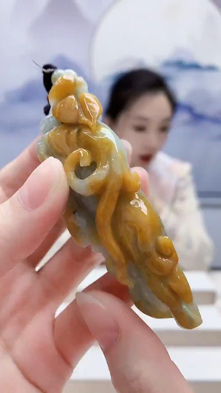 未镶嵌定制翡翠5160ry- 毛货挂件40