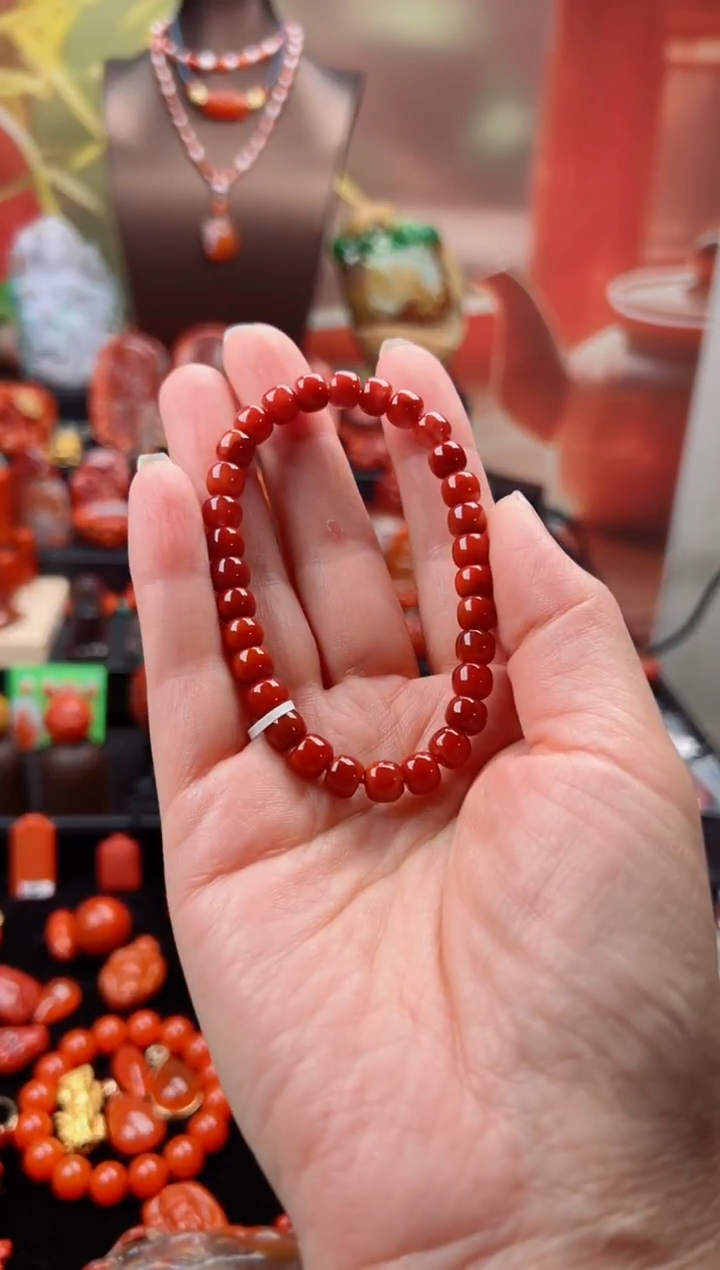 未镶嵌手链南红玛瑙手串（定向丫头）
