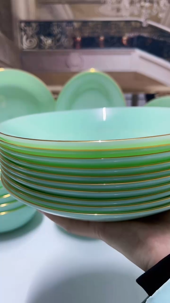 【闪购商品】...8英寸深盘10个  玉瓷【贝美】