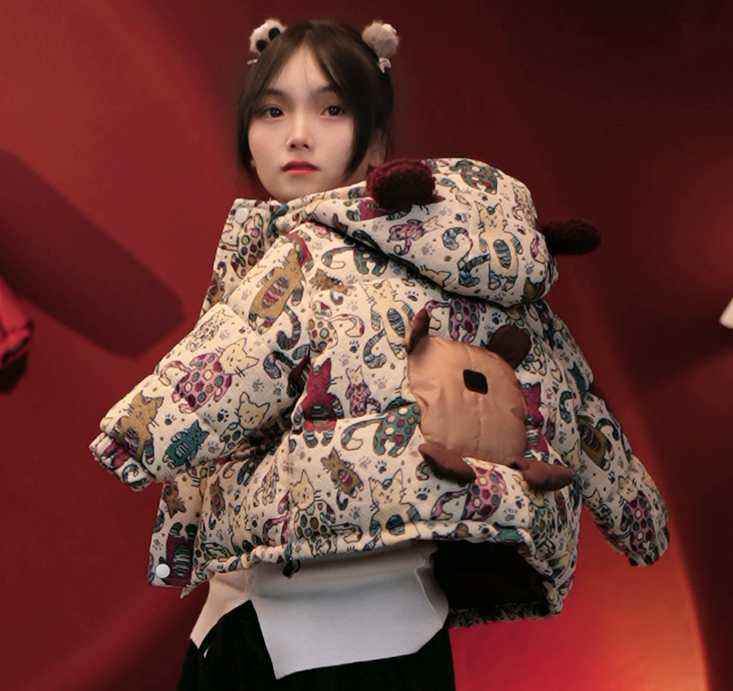 儿童棉服男宝女宝都可以穿的加厚卡通图案棉服