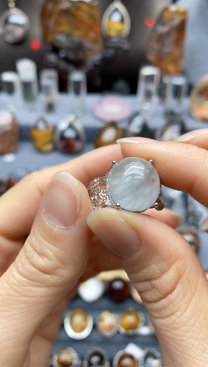 【闪购商品】水晶戒指银S925镶嵌水晶水晶