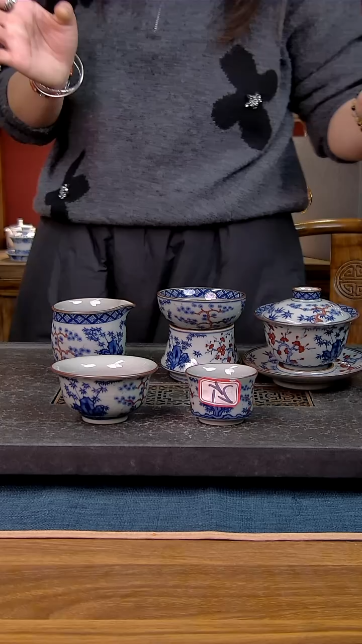 简装家用款6件套 老陶泥开片纹陶瓷茶具