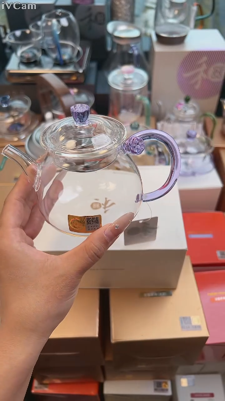@@禾器晶彩清莲壶浅紫色