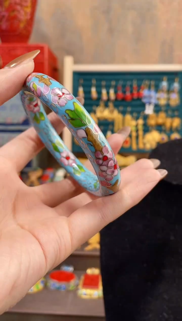 【闪购商品】非遗景泰蓝镯子天蓝