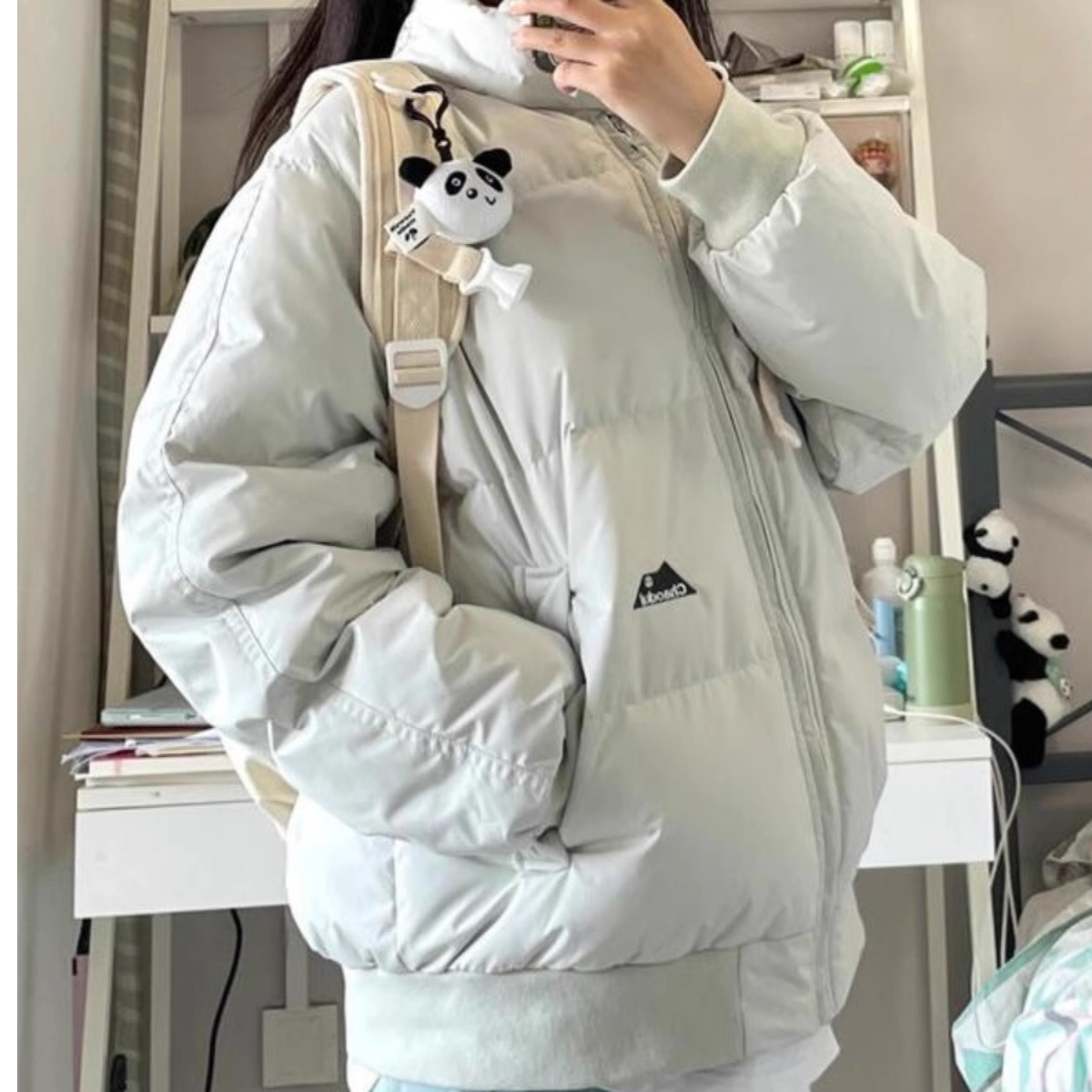 棉服女2024年新款设计感小众韩版港风面包服学生棉衣冬季外套宽松