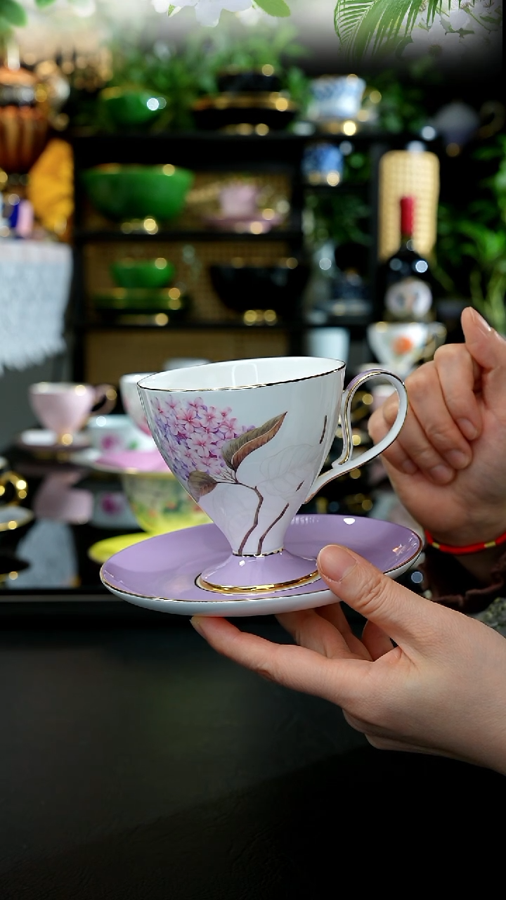 绣球花杯碟---------